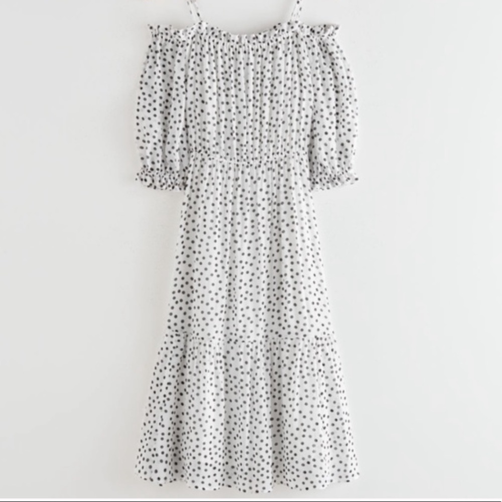 & Other Stories polka dot midi dress